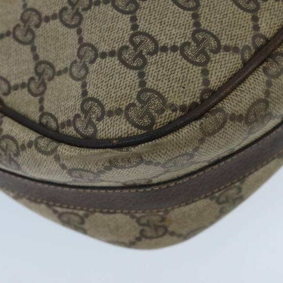 GUCCI GG Supreme Web Sherry Line Shoulder Bag Pvc Beige Gold Red - Picture 13 of 16